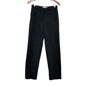 Calvin Klein Collection Wool Dress Pants Womens 4 Black Straight Leg Office